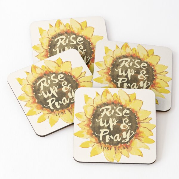 Item preview, Watercolor Sunflower - Rise Up and Pray  designed and sold by amazingjoy.