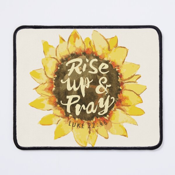 Item preview, Watercolor Sunflower - Rise Up and Pray  designed and sold by amazingjoy.