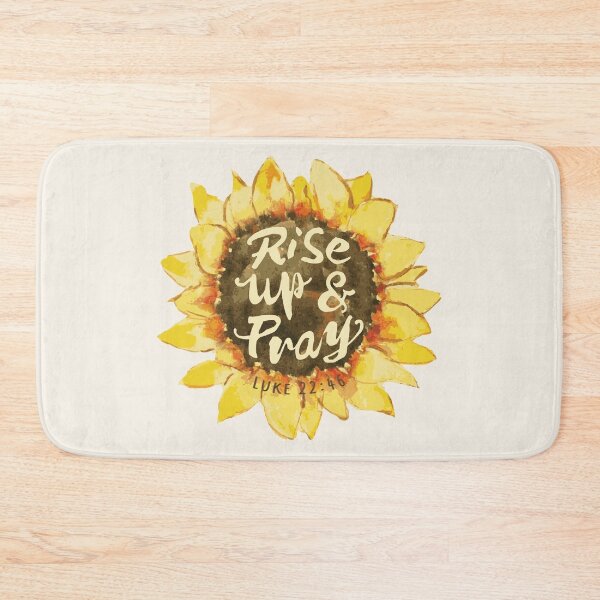 Item preview, Watercolor Sunflower - Rise Up and Pray  designed and sold by amazingjoy.
