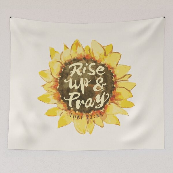 Item preview, Watercolor Sunflower - Rise Up and Pray  designed and sold by amazingjoy.