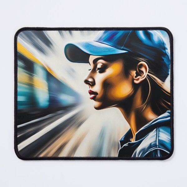 Item preview, Portrait of a Girl waiting for her train designed and sold by Indigo-Alan.