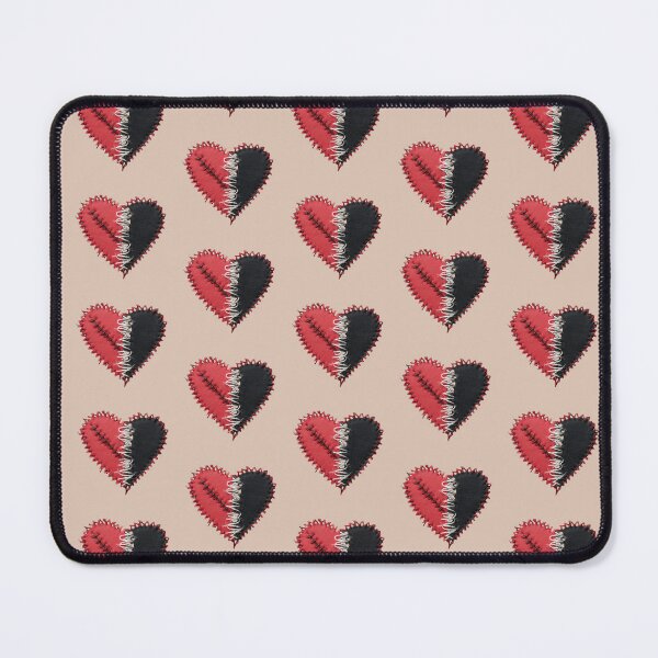 Item preview, A striking red and black heart sewn with thread designed and sold by NiRia Spot.