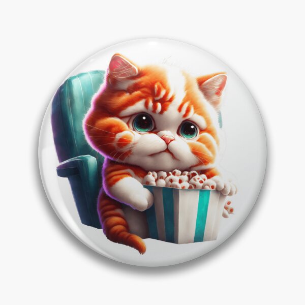Item preview, Adorable Cat with popcorn! designed and sold by fribabywonder.