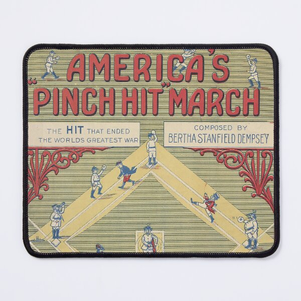 Item preview, America´s pinch hit march. Vintage Baseball Sheet Music cover. (Restored). HIGH DEFINITION designed and sold by MINDTHECHERRY.
