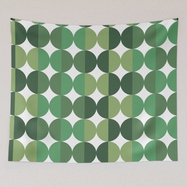 Aperçu de l'œuvre Cercles De Motif Géométrique De Forêt Verte Boho créée et vendue par InteriorRefine.