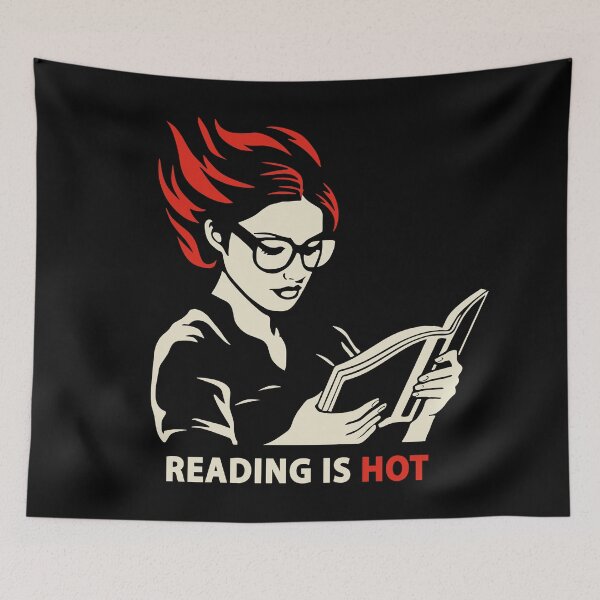 Item preview, Reading is hot designed and sold by ArtemMKV.