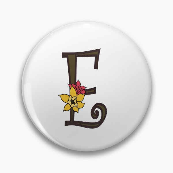 Item preview, Monogram E Flower Daffodil designed and sold by Cobalt Blue Watercolors.