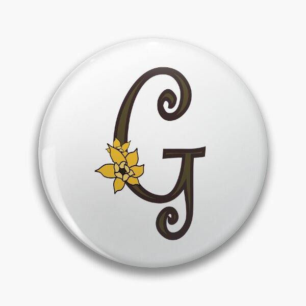Item preview, Monogram G Flower Daffodil designed and sold by Cobalt Blue Watercolors.