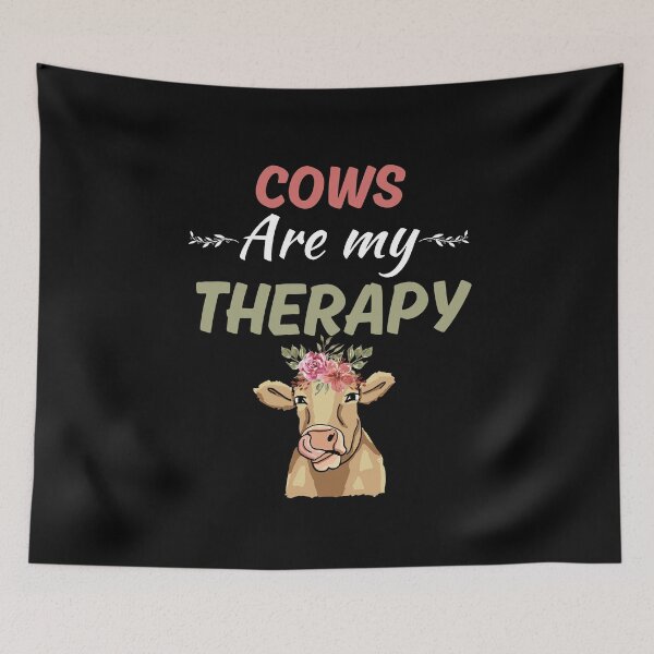 Item preview, Cows are my therapy, funny cow whisperer or cow mom quotes saying designed and sold by NBSStore.