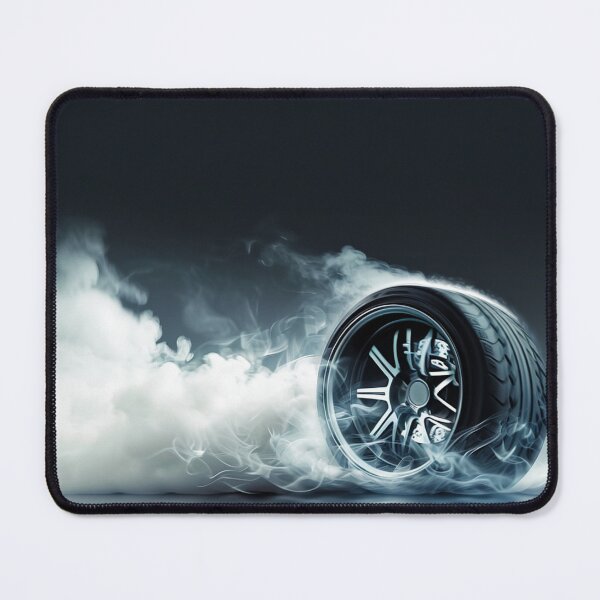 Item preview, Smoke trails behind the tires, emphasizing the dynamic and energetic nature designed and sold by joyfulk8.