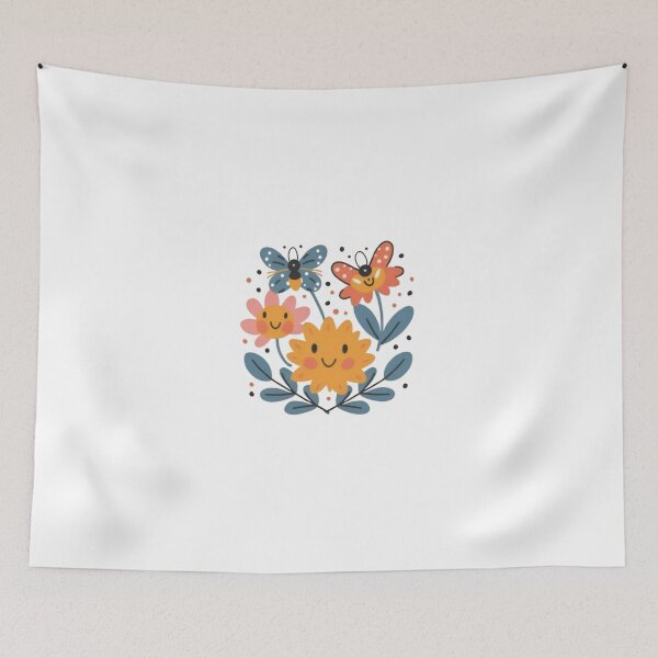 Item preview, Flowers And Butterflies Smiling designed and sold by luckyanimechann.