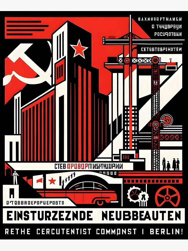 Einstürzende Neubauten 1950s Communist Poster V 3