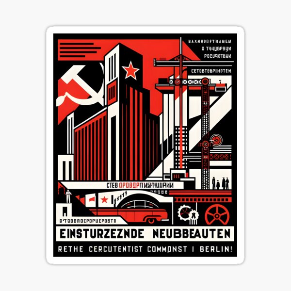 Artikel-Vorschau von Einstürzende Neubauten 1950er Jahre kommunistisches Plakat V 3, designt und verkauft von Sovietmovies.