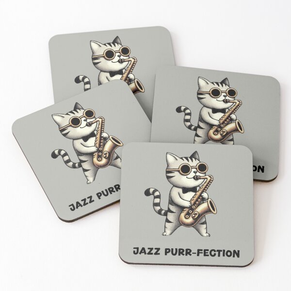 Item preview, Saxophone Playing Cat designed and sold by HeadTurningArt.