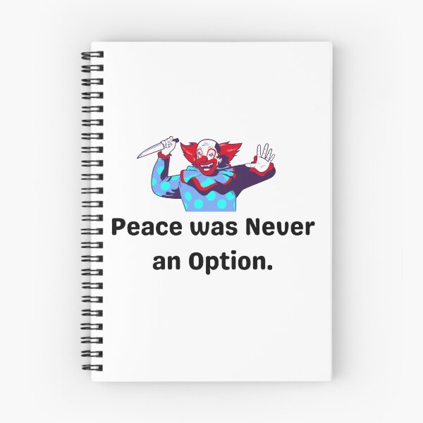 Item preview, Peace was never an option? funny clown with knife designed and sold by NaaEchDesign ⭐⭐⭐⭐⭐.