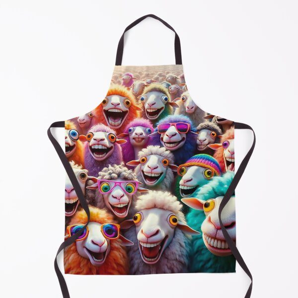 Item preview, Flock of Fun: Sheep Go Wild with Colourful Cheer designed and sold by ArtComixHaven.