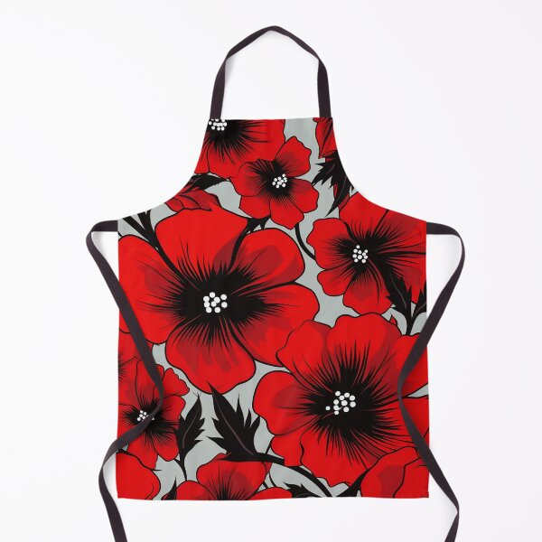 Item preview, Tiled Red Flower Pattern designed and sold by dcrc.