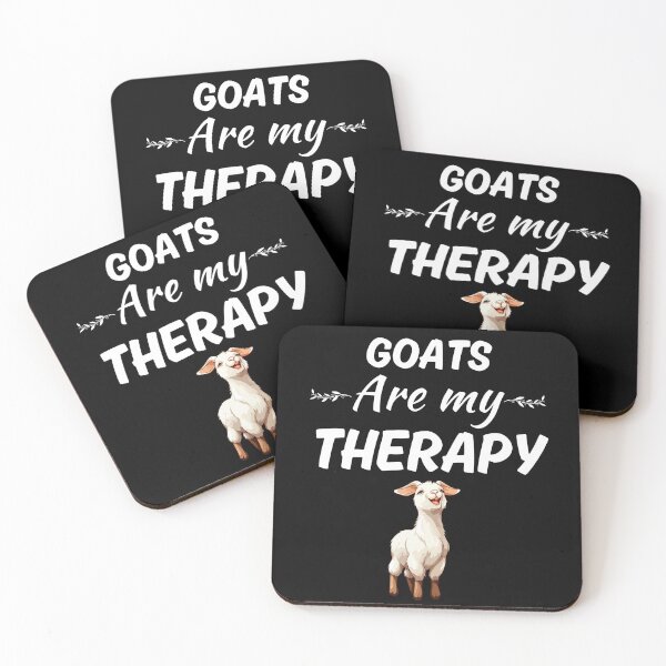Item preview, Goats are my therapy, funny goat whisperer, goat dad or goat mom quote saying designed and sold by NBSStore.