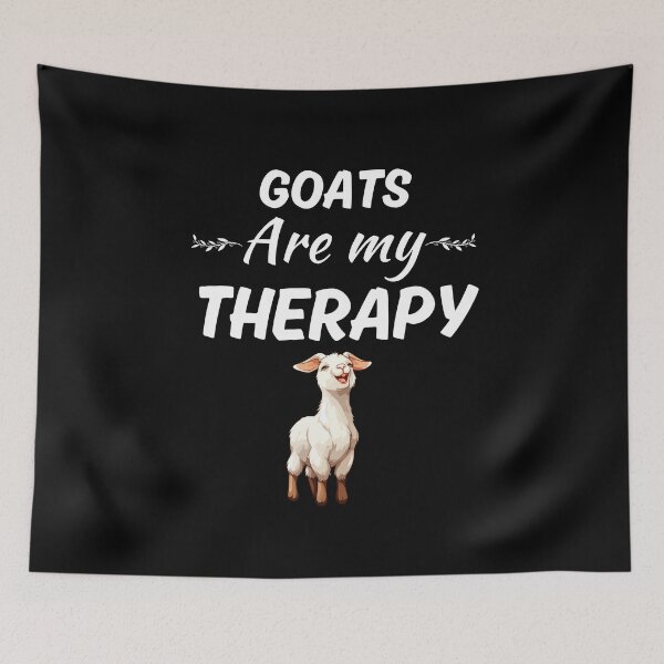 Item preview, Goats are my therapy, funny goat whisperer, goat dad or goat mom quote saying designed and sold by NBSStore.