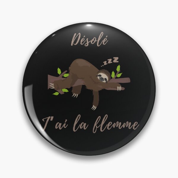 Item preview, Désolé J'ai la flemme T-shirt/French humour T-shirt/ Sorry I'm lazy t-shirt/ Lazy Sloth T-shirt/ Idea cadeau designed and sold by LiliMimiCraftfy.