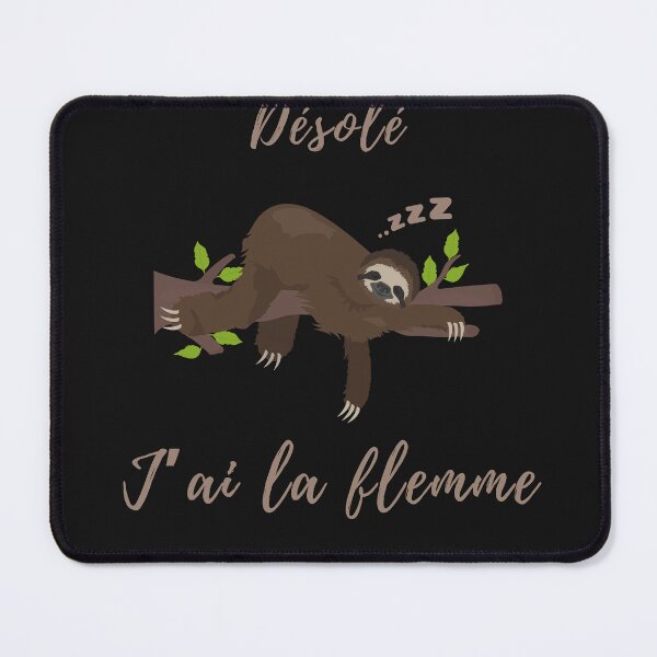 Item preview, Désolé J'ai la flemme T-shirt/French humour T-shirt/ Sorry I'm lazy t-shirt/ Lazy Sloth T-shirt/ Idea cadeau designed and sold by LiliMimiCraftfy.