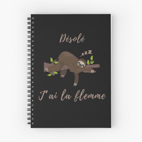 Aperçu de l'œuvre T-shirt Désolé J'ai la flemme/T-shirt humour français/ T-shirt Sorry I'm lazy/ T-shirt Lazy Sloth/ Idée cadeau créée et vendue par LiliMimiCraftfy.