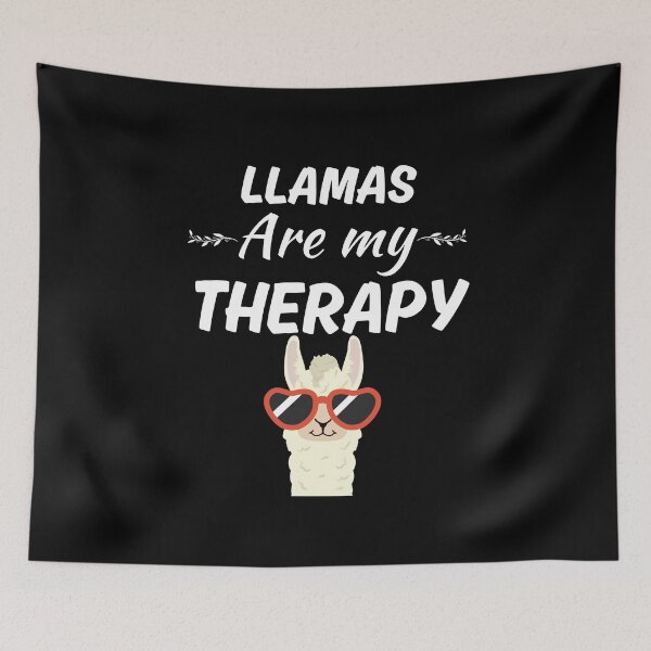 Item preview, llamas are my therapy, funny llama whisperer quote saying, llama mama owner designed and sold by NBSStore.
