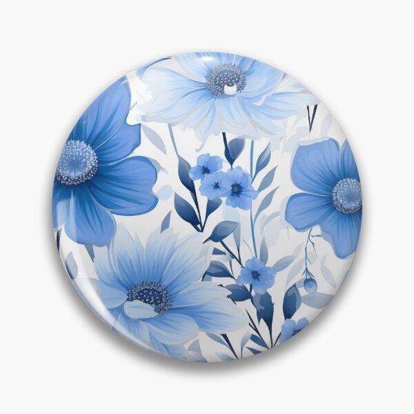 Item preview, Tiled Blue Flower Pattern designed and sold by dcrc.
