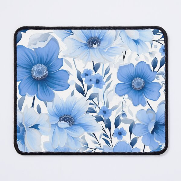 Item preview, Tiled Blue Flower Pattern designed and sold by dcrc.