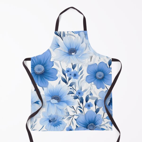 Item preview, Tiled Blue Flower Pattern designed and sold by dcrc.