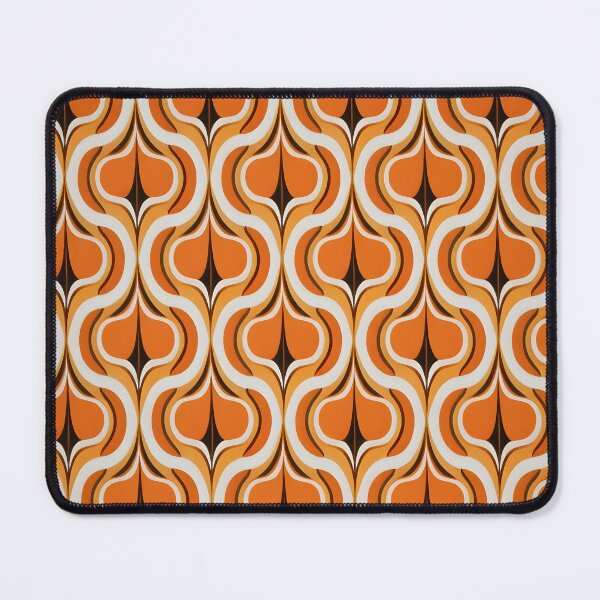 Item preview, Mid Century Modern Liquid Shape Pattern Orange designed and sold by Prints and Lifestyle.
