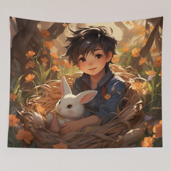 Item preview, Fantasy world and a boy. designed and sold by EndOfRainbowArt.