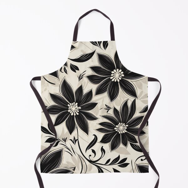 Item preview, Tiled Black Flower Pattern designed and sold by dcrc.