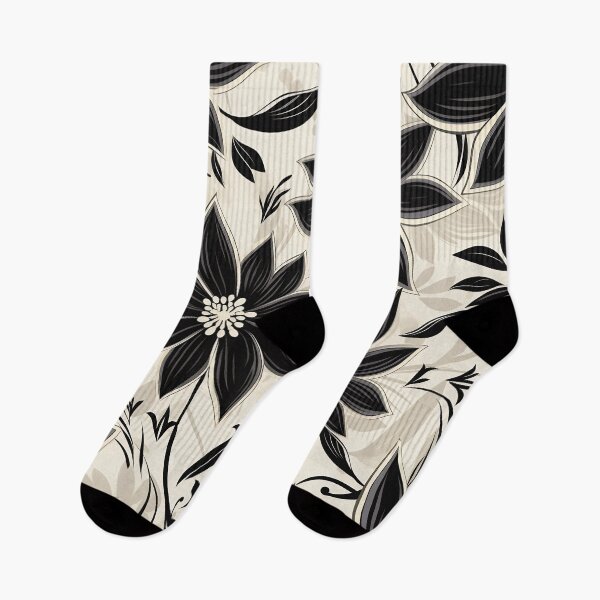 Item preview, Tiled Black Flower Pattern designed and sold by dcrc.