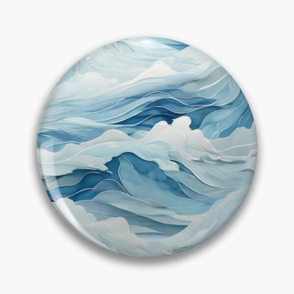 Item preview,  Wave Pattern -  Blue Ocean Wave ; Curved Line designed and sold by PatternInArt.