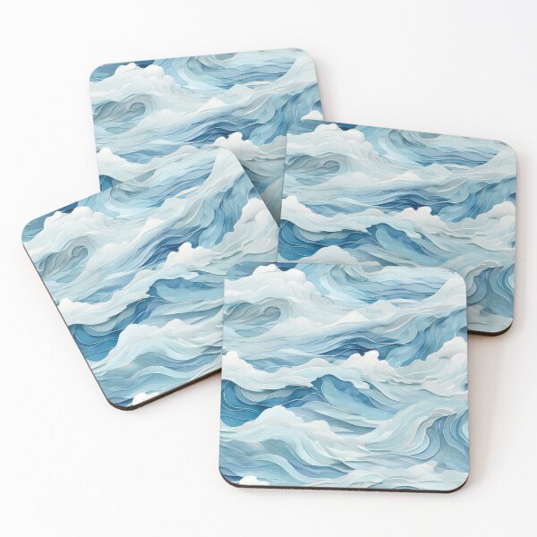 Item preview,  Wave Pattern -  Blue Ocean Wave ; Curved Line designed and sold by PatternInArt.