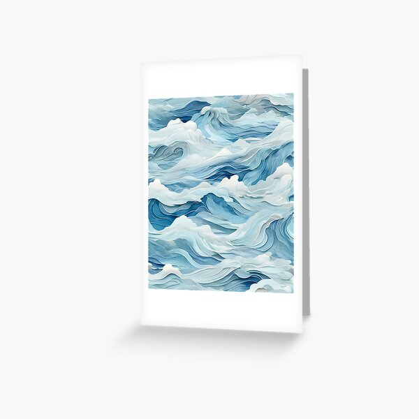 Item preview,  Wave Pattern -  Blue Ocean Wave ; Curved Line designed and sold by PatternInArt.
