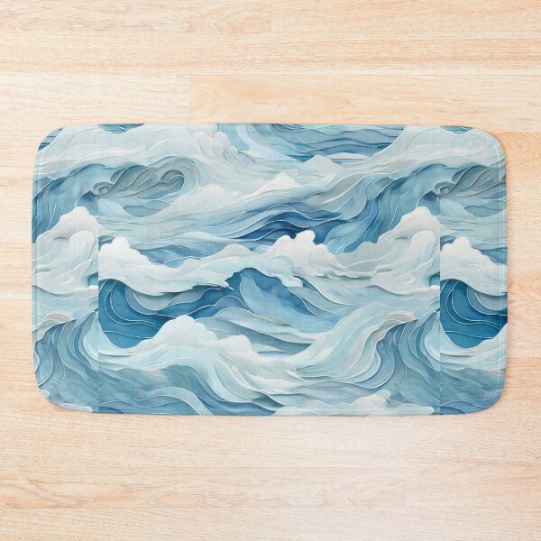 Item preview,  Wave Pattern -  Blue Ocean Wave ; Curved Line designed and sold by PatternInArt.
