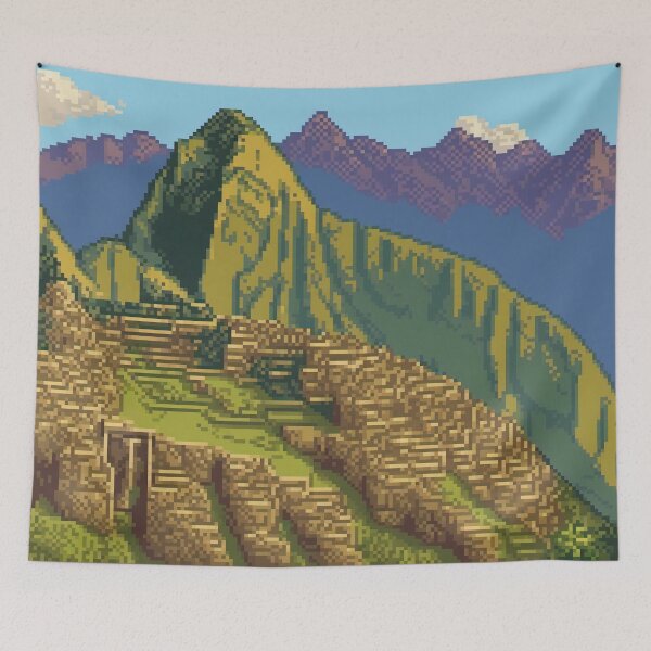 Item preview, Machu Picchu, Peru - Pixel Art designed and sold by Pixelartshirt.