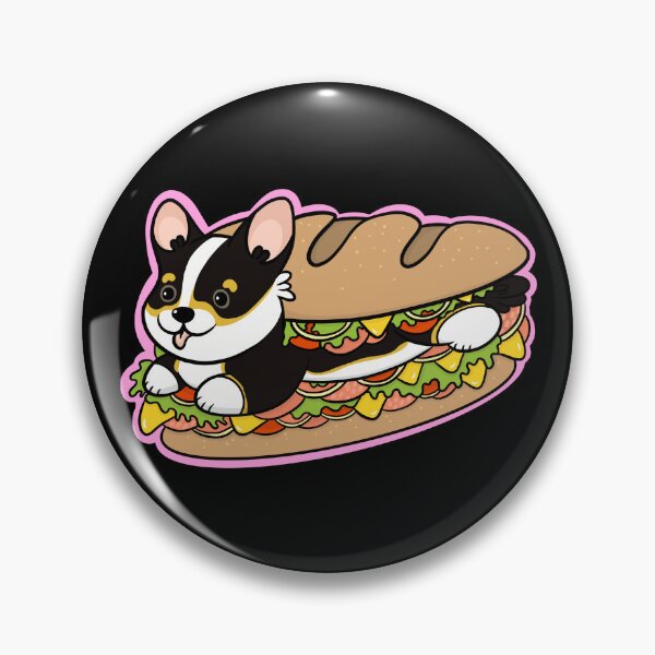 Item preview, Tri color corgi deli sandwich designed and sold by DrawsCutePaws.