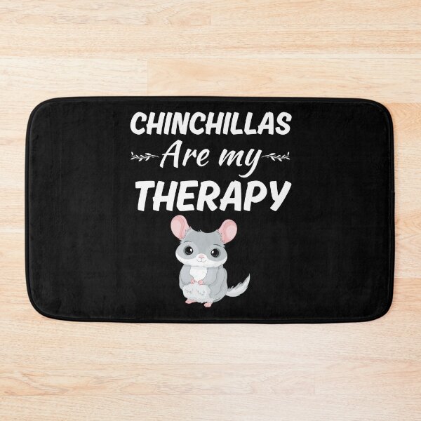 Item preview, Chinchillas are my therapy, funny cartoon grey chinchilla mom or dad owner saying designed and sold by NBSStore.