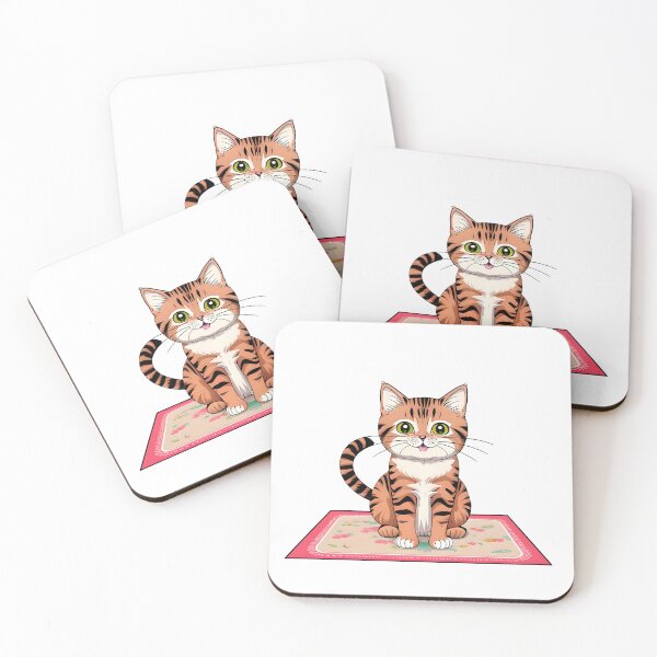 Item preview, Cat on a Mat designed and sold by 5Greenmonkeys.