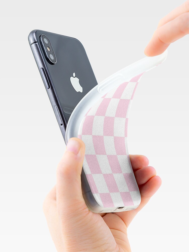 Brown, Beige: Checkered Pattern iPhone Case by Jared S Davies