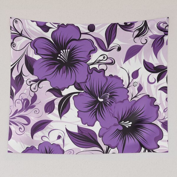 Item preview, Tiled Purple Flower Pattern designed and sold by dcrc.