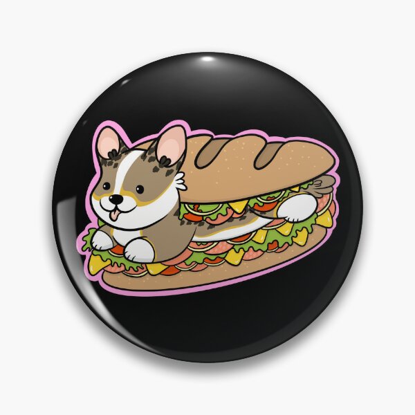 Item preview, Tri color corgi deli sandwich designed and sold by DrawsCutePaws.