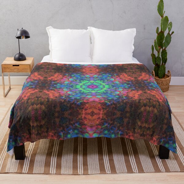 Artikelvorschau, Digitales Mandala Grün, Blau, Orange und Rosa entworfen und verkauft von WormholeOrbital.