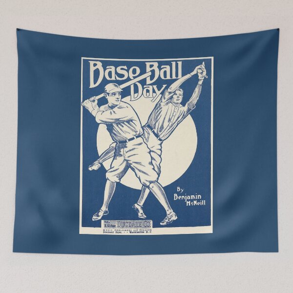 Item preview, Base Ball Day. Vintage Baseball Sheet Music cover. (Restored). HIGH DEFINITION designed and sold by MINDTHECHERRY.
