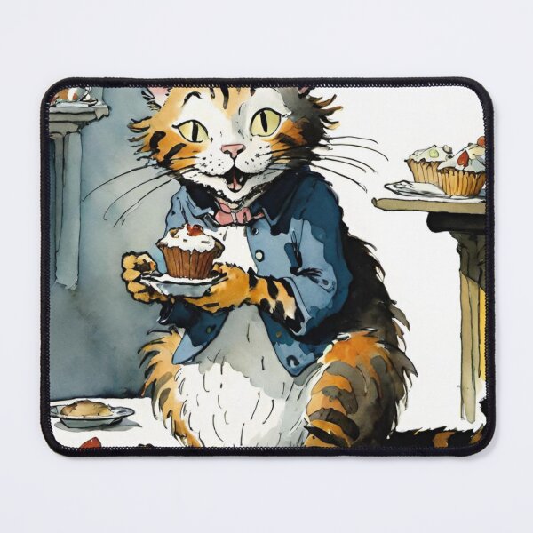 Item preview, cat eating muffins designed and sold by optimusprime39.