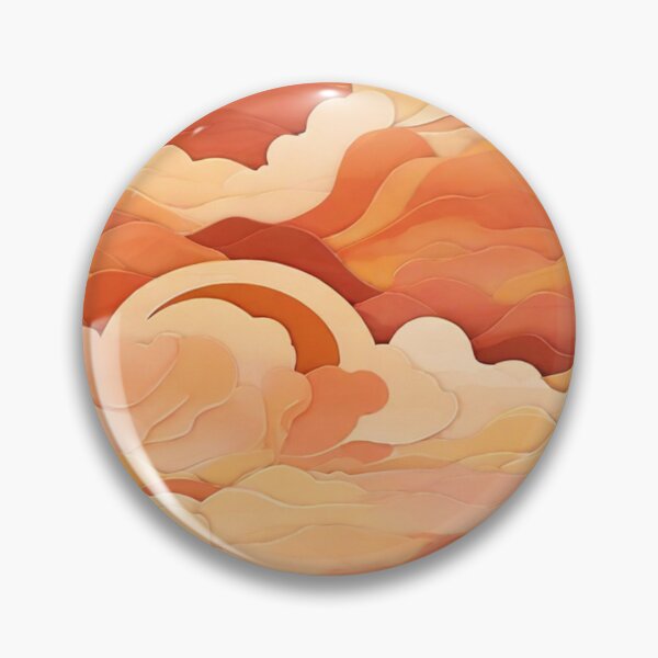 Item preview, Wave Pattern -  Orange Sky Wave ; Curved Line designed and sold by PatternInArt.