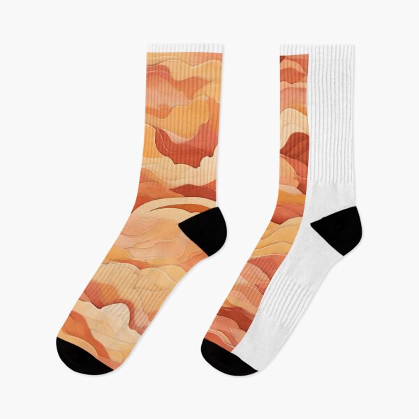 Item preview, Wave Pattern -  Orange Sky Wave ; Curved Line designed and sold by PatternInArt.